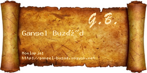 Gansel Buzád névjegykártya